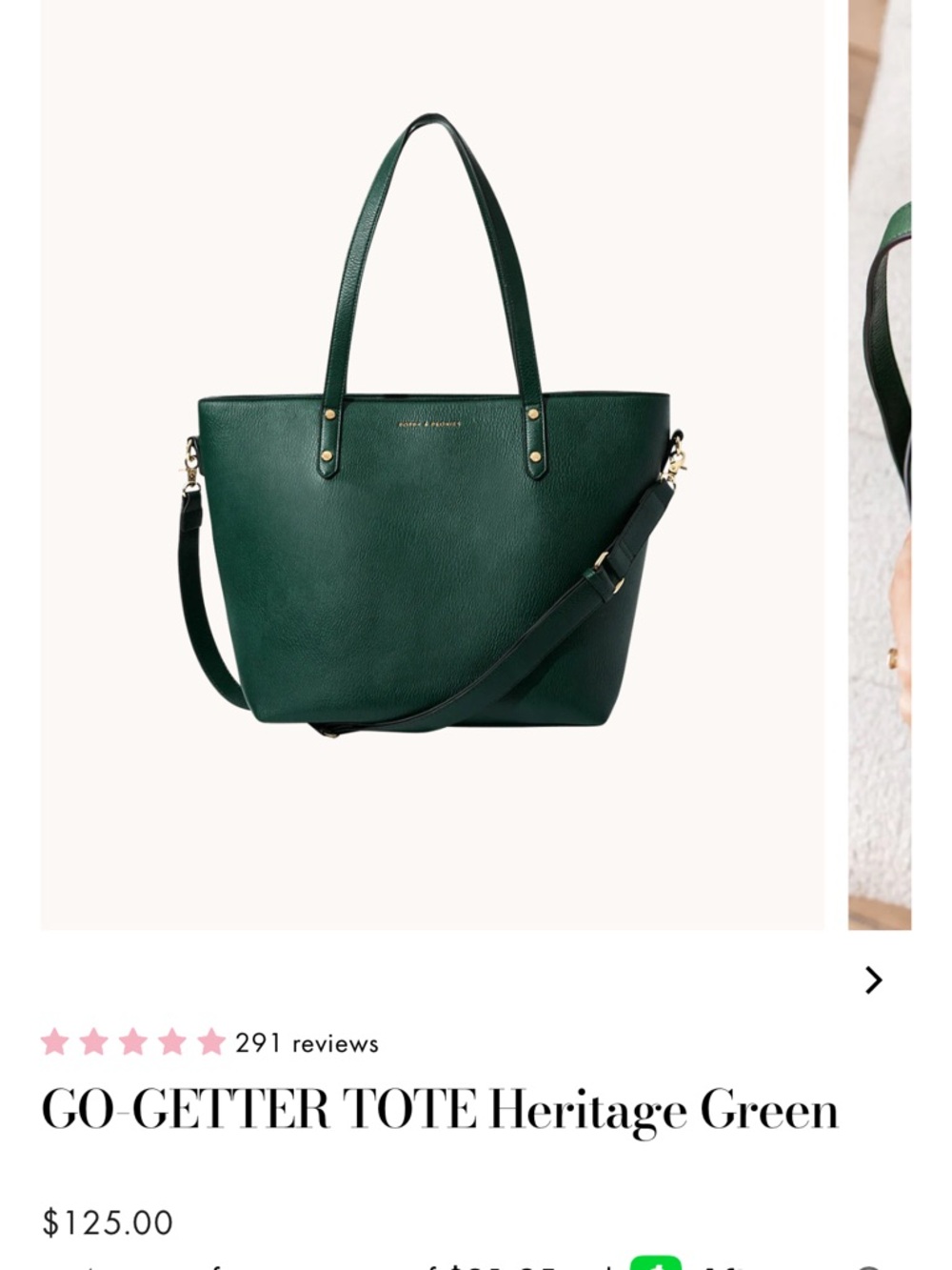 Poppy & Peonies Go-Getter Tote in Heritage Green